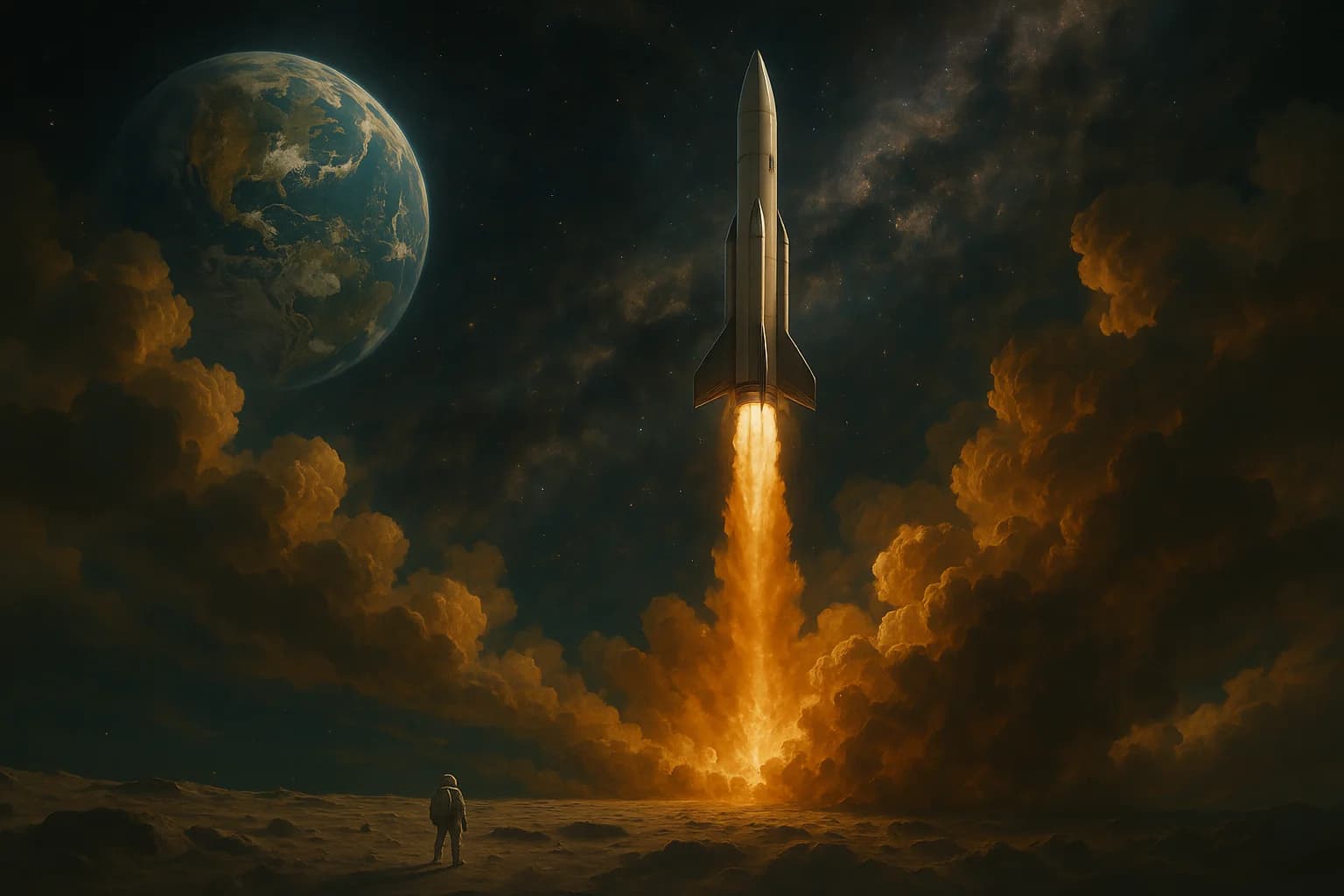 Moon Launch Background