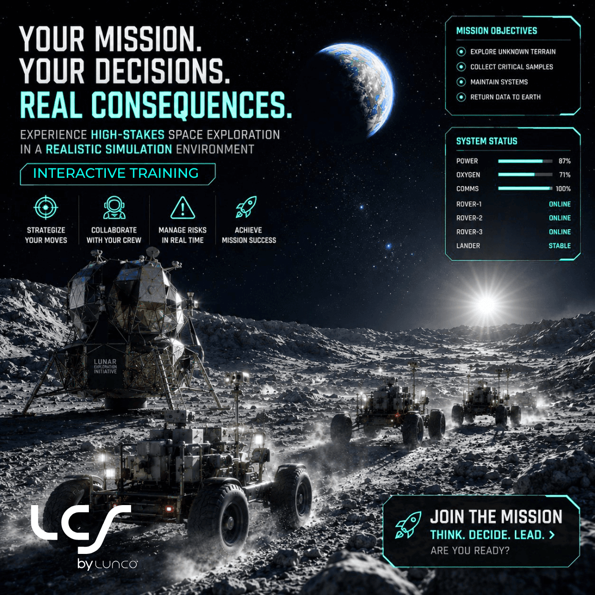 Take the Operator's Seat: Live Lunar Rover Mission Simulation