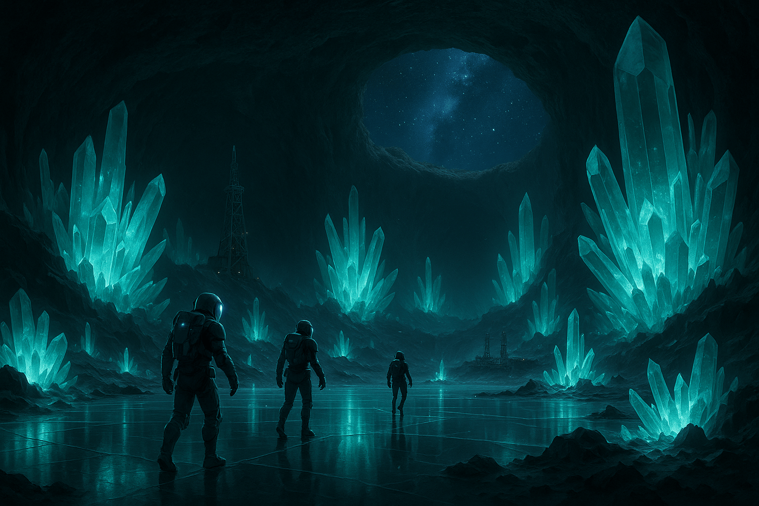 Lunar Crystals Background